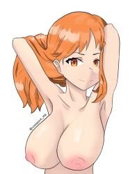 1girls big_breasts breasts breasts_out female female_only naked nami nipples nude one_piece vinisauce_mp