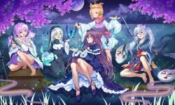 animal_ears ash_blossom_&_joyous_spring butterfly duel_monster female fishing_rod fox_ears ghost_belle_&_haunted_mansion ghost_ogre_&_snow_rabbit ghost_reaper_&_winter_cherries ghost_sister_&_spooky_dogwood japanese_clothes moon nun resized water yokai yu-gi-oh!