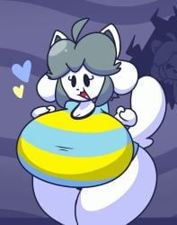 big_breasts breasts female gravtitty not_furry tagme temmie_(undertale) undertale undertale_(series)