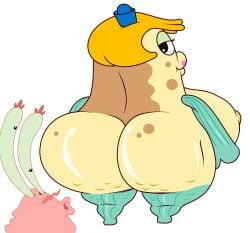 anthro ass_bigger_than_head big_ass big_breasts big_butt blonde_hair cellulite crab crustacean fat_ass giant_ass gigantic_ass huge_ass huge_breasts huge_butt huge_thighs mature_female mr_krabs mrs._puff nickelodeon nude nude_female pufferfish smooth_skin spongebob_squarepants voluptuous voluptuous_female