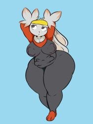 big_breasts breasts chelle_(plantedpot) female plantedpot pokémon_(species) pokemon raboot tagme thick_thighs wide_hips