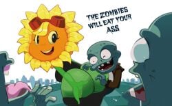 electronic_arts elemental_creature elemental_humanoid female flora_fauna flower flower_creature garden_warfare gosgoz green_body group hi_res holding_butt humanoid male outside plant plant_humanoid plantie plants_vs_zombies plants_vs_zombies:_heroes popcap_games smile solar_flare_(pvz) undead undressing_self video_games zombie