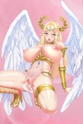 1boy 1girls animated blonde_hair breasts feathered_queen_(project_qt) heels high_heels long_hair mp4 nipples nutaku penis project_qt pussy sex shorter_than_10_seconds shorter_than_30_seconds sound spread_legs tagme uncensored vaginal_penetration video wings