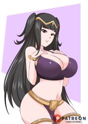 1girls big_breasts black_hair breasts female female_only fire_emblem fire_emblem_awakening looking_at_viewer nintendo noboru_revista solo tharja_(fire_emblem)