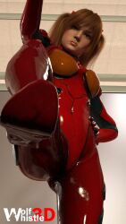 asuka langley sohryu from neon genesis evangelion by wolfwhistle3d