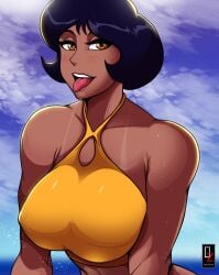 1girls alex_(totally_spies) big_breasts brown_body brown_skin busty cartoon_network dark-skinned_female eyebrows eyelashes eyes hair hazel_eyes hips large_breasts legs osmar-shotgun short_black_hair short_hair spy thick thick_legs thick_thighs thighs totally_spies voluptuous wide_hips