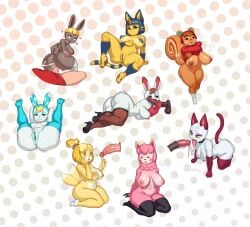 4boys 8girls animal_crossing animal_penis ankha anthro anus bonbon_(animal_crossing) breasts canid canine canis cum cum_in_mouth cum_inside cum_on_breasts cum_on_face felid feline felis female female_penetrated francine_(animal_crossing) fur furry hazel_(animal_crossing) heart horsecock isabelle_(animal_crossing) male male/female male_penetrating male_penetrating_female nintendo nipples olivia_(animal_crossing) penis penis_awe pussy rabbit reese_(animal_crossing) rizdraws sex smooth_penis source_request tail tiffany_(animal_crossing) veiny_penis year_request