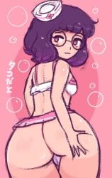 ass bikini bubble bubbles glasses grabbing grabbing_own_ass heart heart-shaped_pupils lilypichu octoramune sailor_bikini sailor_hat smile smiling smiling_at_viewer tagme takodayo thick_ass twitch twitch.tv youtube youtuber