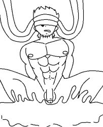 animated becoming_erect blindfold fur genitals goo_creature goo_transformation human human_to_anthro low_res male male_only mammal nakatakoi open_mouth oral oral_penetration penetration penis simple_background solo tentacle tentacle_in_mouth tentacle_penetration transformation