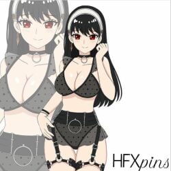 1girls black_hair cleavage female female_only hfxpins human lingerie solo spy_x_family yor_briar yor_forger