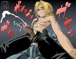 2boys abs alphonse_elric anal armor blonde_hair brothers edward_elric fullmetal_alchemist gay hair incest male male/male male_only metal multiple_males muscle muscles penis sex testicles yaoi