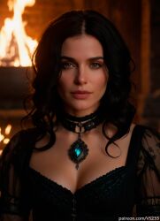 1female 1girls ai_generated black_hair female high_resolution highres portrait the_witcher_3:_wild_hunt vs233 yennefer