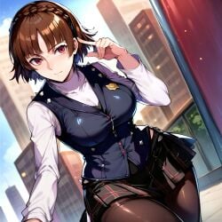 1girls ai_generated alternate_breast_size big_breasts bostin breasts busty curvaceous curvy curvy_body curvy_female curvy_figure female huge_breasts large_breasts makoto_niijima nipples persona_5 sweat sweating sweaty sweaty_body sweaty_breasts thick_thighs thighs venus_body