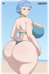 1girls alternate_ass_size alternate_breast_size alternate_costume alternate_version_available ass back_view beach big_ass big_breasts bikini blue_bikini blue_hair blue_swimsuit breasts color commission female female_only fire_emblem fire_emblem:_three_houses fire_emblem_heroes gigantic_breasts huge_ass huge_breasts large_ass large_breasts marianne_von_edmund marianne_von_edmund_(summer) nintendo official_alternate_costume smile solo swimsuit thighs truewaifu