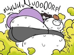 big_belly burping color_edit fart fart_cloud fart_fetish farting fat fat_female fat_fetish female jaiden jaiden_animations obese puntthepoodle slob weight_gain