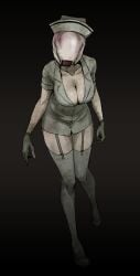 big_breasts bubble_head_nurse leon_kim nurse_(silent_hill) nurse_uniform silent_hill