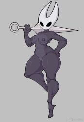 1girls absurd_res anthro arthropod barefoot black_body black_eyes breasts completely_nude completely_nude_female female female_only full_body genitals hand_on_hip hi_res hollow_knight hornet_(hollow_knight) insects looking_at_viewer mehdrawings naked naked_female nipples non-mammal_breasts non-mammal_nipples nude nude_female on_one_leg pussy sewing_needle simple_background solo solo_female standing team_cherry thick_thighs wide_hips