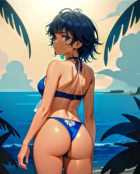 1girls ai_generated anime_coloring ass beach bikini edited_art female female_focus female_human female_only female_solo girlfriend legs nature naughty provocative seducing seduction seductive seductive_female sensual solo_female solo_focus solo_human tagme temptation thighs wife