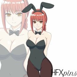 bunnysuit chainsaw_man cosplay hfxpins makima_(chainsaw_man) red_hair