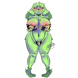 anthro anthro_on_anthro anthro_only banbanbooty big_breasts bunny bunny_ears critters_(poppy_playtime) domestic_rabbit furry_only green_body green_fur green_hair green_skin hoppy_hopscotch hoppy_hopscotch_(poppy_playtime) no_humans poppy_playtime poppy_playtime_(chapter_3) rabbit sex smiling_critters tagme