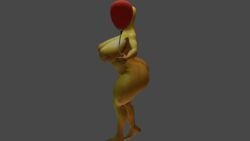 1girls 3d 3d_animation balloon commission creepypasta female_focus female_only holding_balloon large_ass large_breasts monster_girl mythology naked_female nightmare_waifu no_sound partygoer_(the_backrooms) public_domain smigaman smiley_face solo spinning tagme thick_thighs video yellow_body