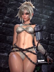 1girls female female_only league_of_legends pinup riven sevenbees tagme