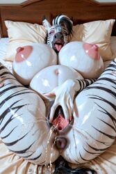 1female 1girls ahe_gao ai_generated anthro anthro_only anus areolae bed bedroom belly big_belly big_breasts big_nipples black_body black_fur breasts equine female female_ejaculation female_masturbation female_only female_orgasm furry furry_only furrypornaddiction huge_belly huge_breasts inside navel nipples pregnant pussy spread_pussy spreading_pussy squid squirt squirting striped_body stripes tongue tongue_out vagina white_body white_fur zebra