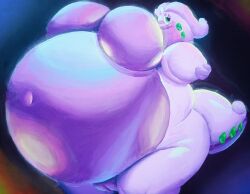 ayaxstudio bbw big_breasts breasts cleavage female furry goodra huge_breasts hyper_breasts overweight pokemon pokemon_(species) ssbbw thick_thighs wide_hips