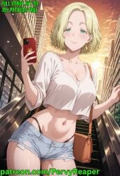 ai ai_art ai_generated blonde_hair ferris_olston green_eyes milf tomo-chan_wa_onna_no_ko