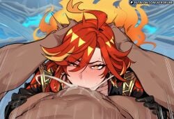 1boy 1boy1girl 1girl 1girl1boy 1girls ai_generated blonde_hair blowjob blush blush_lines blushing blushing_at_viewer cum cum_in_mouth cum_in_nose deepthroat fellatio fellatio_face female female/male female_focus first_person_view genshin_impact head_grab hetero hoyoverse kerorumi looking_at_viewer male/female male_pov mature_female mavuika_(genshin_impact) mihoyo multicolored_hair oral oral_penetration oral_sex orgasm patreon patreon_link patreon_logo patreon_url patreon_username penis penis_in_mouth pov pov_male red_eyes red_hair sexy shiny_skin straight swallowing sweat sweaty uneven_eyes yellow_eyes yellow_hair