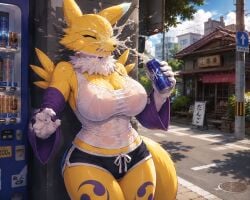 ai_generated ai_slop chatgpt chatgpt_(ai) digimon_tamers fox_girl renamon renamon_(digimon)