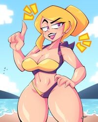 1girls 2026 2d 2d_(artwork) 2d_artwork artist_name artist_signature ass beach big_ass big_breasts bikini bikini_only black_lips black_lipstick blonde blonde-haired_female blonde_female blonde_hair blonde_hair_female breasts digital_media_(artwork) eyebrow_raise female female_only gameoverse glitch_productions hair_bun hairbun light-skinned_female light_skin lips lipstick mattoonvartist miss_information_(gameoverse) mostly_nude mostly_nude_female multicolored_lips multicolored_lipstick nude nude_female ocean purple_lips purple_lipstick raised_eyebrow rubberross seagull seagulls shiny shiny_ass shiny_body shiny_breasts shiny_butt shiny_hair shiny_skin solo thick_thighs thighs