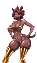 2026 absurd_res anthro belly_button bikini bodysuit breasts brown_body brown_fur brown_hair canid canine canis curvaceous curvaceous_female curvaceous_figure curvy curvy_female curvy_figure digital_art digital_drawing_(artwork) digital_media digital_media_(artwork) domestic_dog furry gold_(metal) gold_bikini gold_bracelet gold_jewelry gold_legwear gold_stockings golden_bikini golden_bracelets golden_week hands_on_hips hi_res jackal latex latex_bodysuit latex_skinsuit latex_suit legwear libra-11 libra_labs looking_at_viewer mammal navel nebi_(garu-1) orange_eyes png rubber rubber_bodysuit rubber_suit short_hair skin_tight skin_tight_suit skinsuit smile smiling smiling_at_viewer solo stockings suit swimsuit swimwear thick_thighs third-party_edit tights transparent_background transparent_png voluptuous voluptuous_female wide_hips zipper zippers_(series)