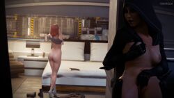 3d female femshep kasumi_goto mass_effect tagme undressing voyeur xanimoon