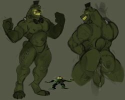 1boy animatronic anthro ass back_view balls bear butt curse_of_dreadbear dreadbear five_nights_at_freddy's five_nights_at_freddy's:_help_wanted fnaf furry gay looking_pleasured male male_only muscular muscular_male nude presenting_ass robot solo solo_focus spank_marks spanked_butt steel_wool_studios teasing teddybearfaz