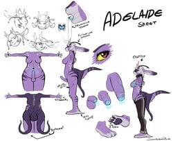 adelaide anthro antlers ass breasts chubby clothing dickgirl hair horns intersex long_tongue model_sheet nipples nude penis plantigrade purple skimpy solo spots stripes sukebepanda tail tongue uncut white_background white_hair wide_hips