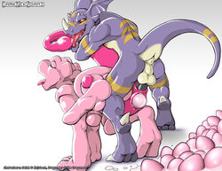 anal anal_sex anus clitoris crossover dark_nek0gami digimon dragoneer_(character) egg_laying eggs female from_behind gel male mewtwo penetration penis pink pokemon pokemon_(species) purple pussy salah straight tail tongue