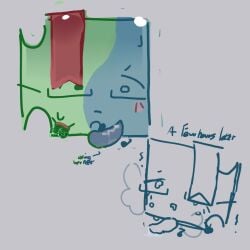 >:( annoyed battle_for_dream_island bfdi book_(bfdi) bookmark cum cute glasses hands-free hands_tied handsfree_ejaculation kawaii masturbation object_shows penis sweat