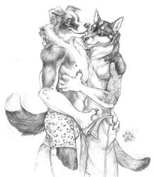 blotch blue_heeler border_collie bulge canine cute fondling furry furry_only gay grope licking male tail tongue underwear undressing