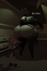 big_ass big_breasts bigger_female claire_(fundamental_paper_education) engel_(fundamental_paper_education) fundamental_paper_education horny_female