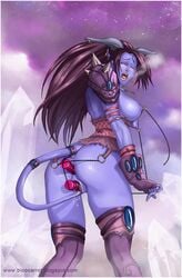 anal anal_dildo anal_insertion anal_masturbation anus armor bloocarrot breasts dildo double_insertion draenei ear_piercing female fixed_dildo fixed_toy hair horns insertion jewelry nipple_chains nipple_piercing nipples penetration piercing pointy_ears purple pussy sex_toy solo tail tail_sex tentacle unconvincing_armour vaginal_dildo vaginal_penetration vaginal_stimulation warcraft wet world_of_warcraft