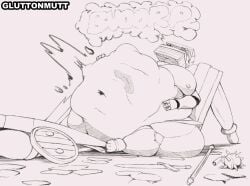 anthro bbw big_breasts breasts cleavage huge_breasts hyper_breasts nipples overweight princesssamoyed ssbbw tagme thick_thighs vore wide_hips