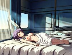 large_breasts naked_female sakuya_izayoi sleeping smile the_memories_of_phantasm