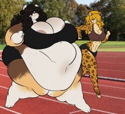 bbw big_breasts breasts fat female furry huge_breasts hyper_breasts mexifurfoof overweight ssbbw tagme thick_thighs wide_hips