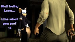 abandoned_building adult adult_female adult_male adults_only anthro ass asylum back_view big_ass calm_expression caught dark_lighting female flashlight flirting flirty from_behind gun leon_kennedy male male/female nun nun_outfit resident_evil rouge_the_bat sega sexy sexy_female side_ass smirk smirking_at_another sonic_the_hedgehog_(series) source_filmmaker stockings suggestive suggestive_look suggestive_pose wide_hips