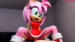 ai ai_art ai_generated amy_rose azure993 breasts cowgirl_position female female_focus furry girl sonic_(series) uncensored