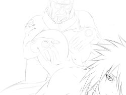 ass ass_focus ass_grab femboy gay interracial killer_bee luckyarts male male_only naruto naruto_shippuden rimjob rimming sasuke_uchiha sketch twink work_in_progress yaoi