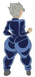 alternate_costume alternate_version_available ass ass_view back back_view big_ass blue_clothes detnox femboy femboy_only girly jojo's_bizarre_adventure koichi_hirose male_only school_uniform spiky_hair thick_ass thick_thighs thighs trap vento_aureo white_hair