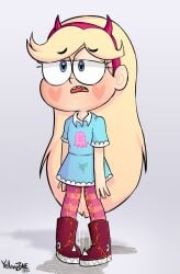 clothed_female disney omorashi peeing peeing_self puddle standing standing_in_urine star_butterfly star_vs_the_forces_of_evil urinating_on_self urine wetting wetting_self yellowzonemx