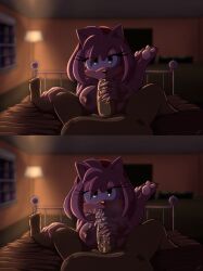 amy_rose bluechika hedgehog human penis pink_eyes pink_fur sonic_(series)